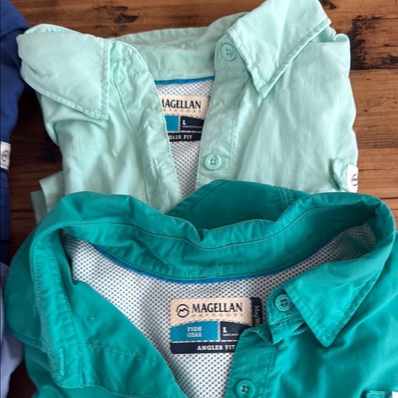 Magellan Women's Short Sleeve Shirt Collection - White, Blue, Green Size L - Picture 2 of 11